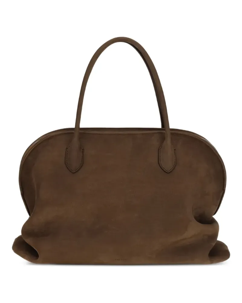 The Row Agnes 15 nubuck shoulder bag - Braun Braun