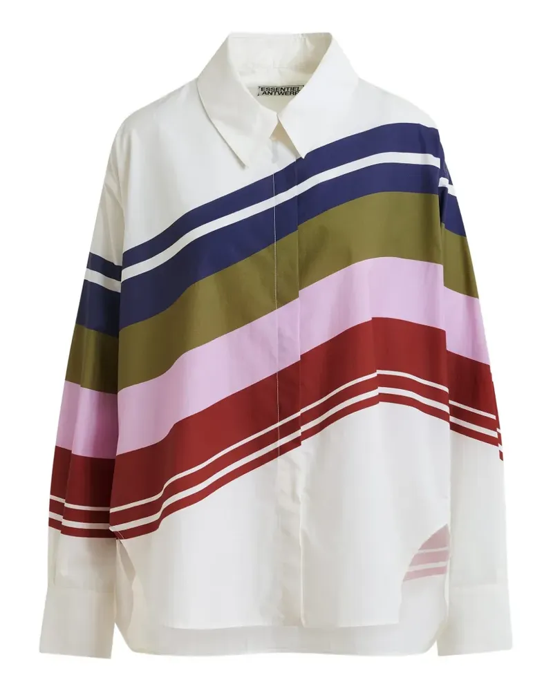 Essentiel Joppy stripe-print shirt - Weiß Weiß