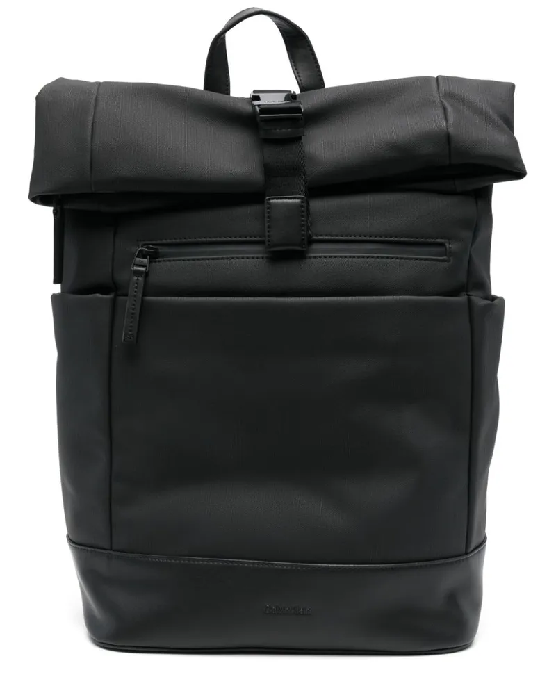Calvin Klein Rucksack mit Rollverschluss - Schwarz Schwarz