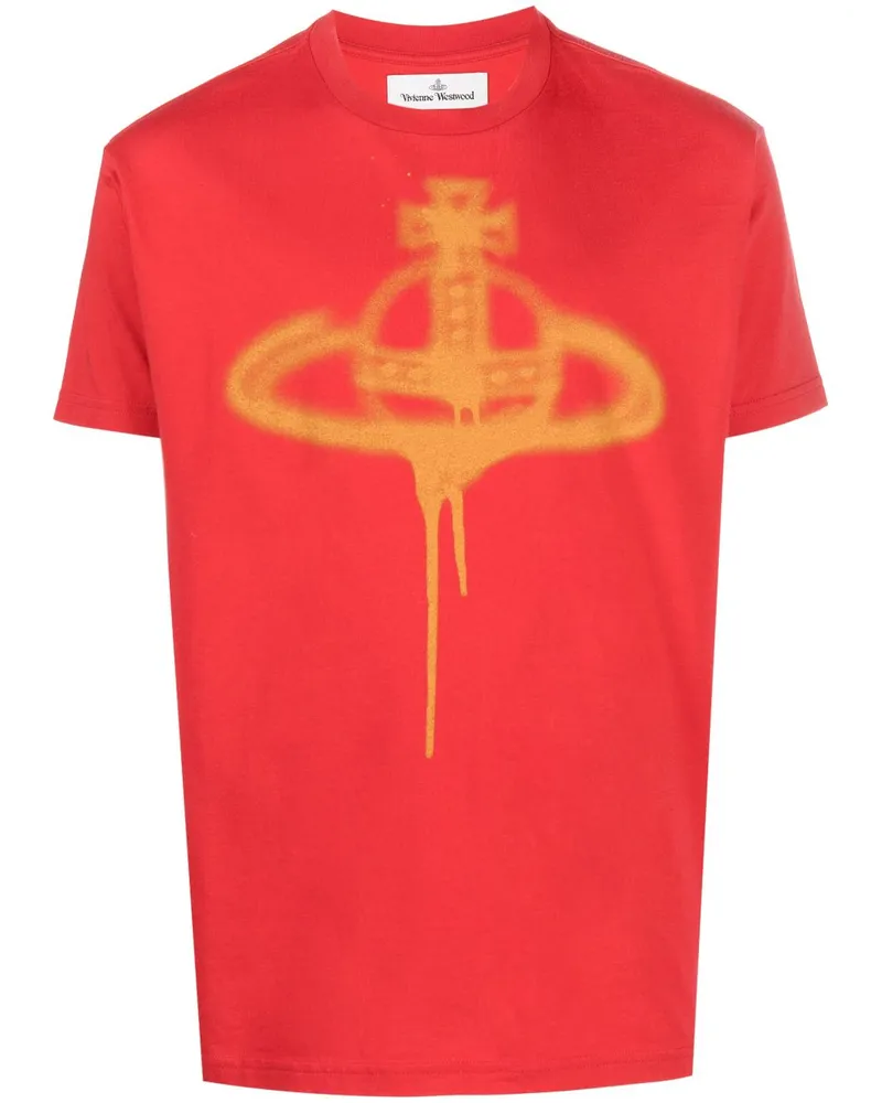 Vivienne Westwood T-Shirt mit Reichsapfel-Print Rot