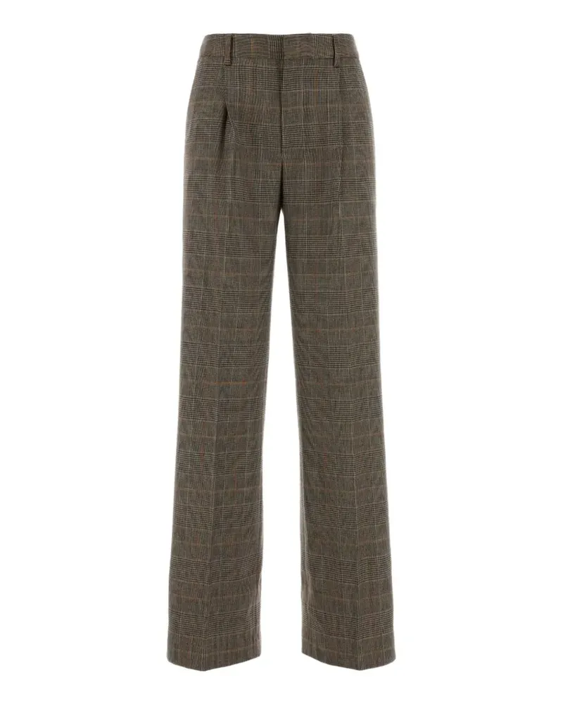 PT TORINO Lola check-pattern trousers - Braun Braun