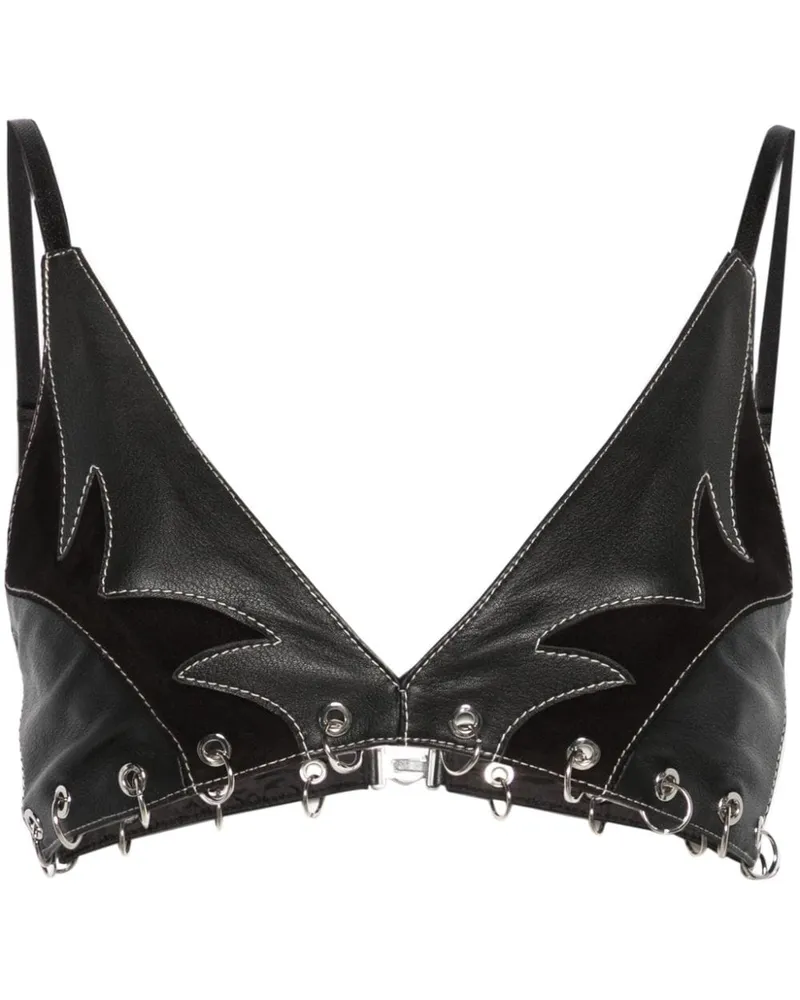 Pinko Bralet mit Ringen - Schwarz Schwarz