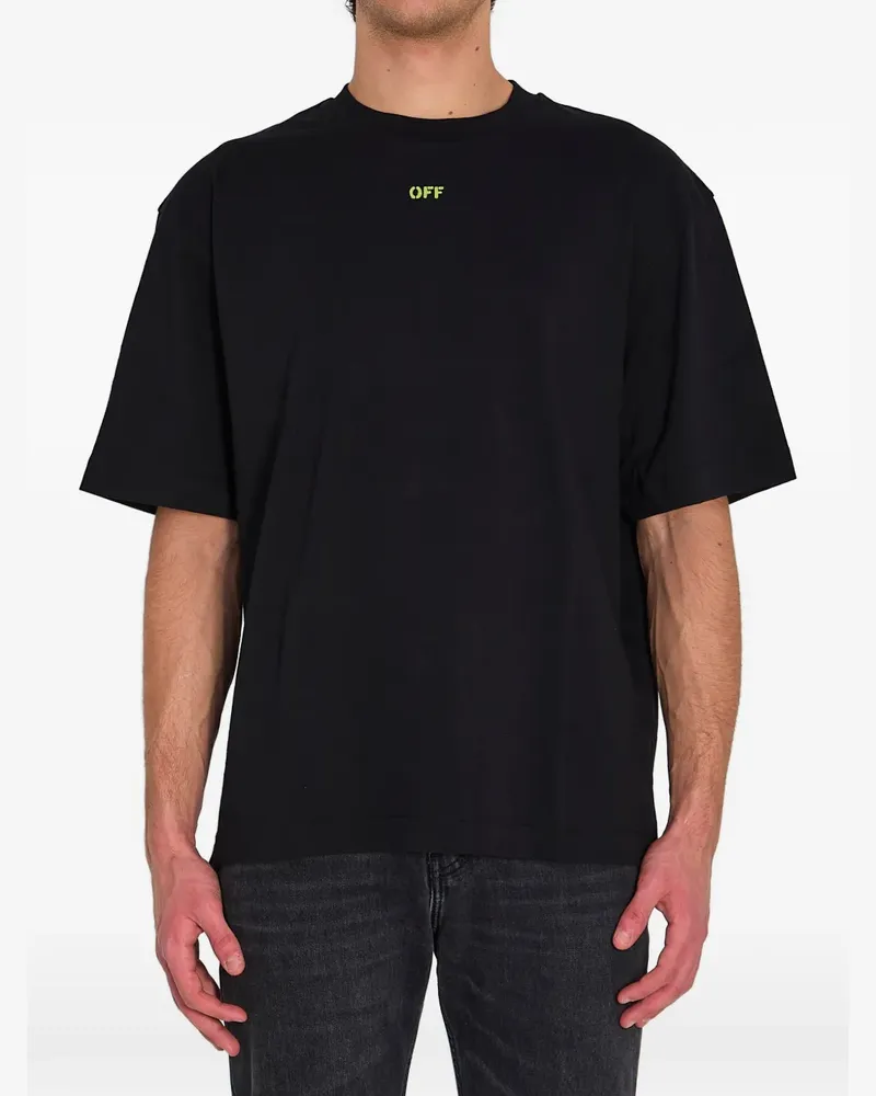 OFF-WHITE Dark Slime Arrow T-Shirt mit rundem Ausschnitt - Schwarz Schwarz