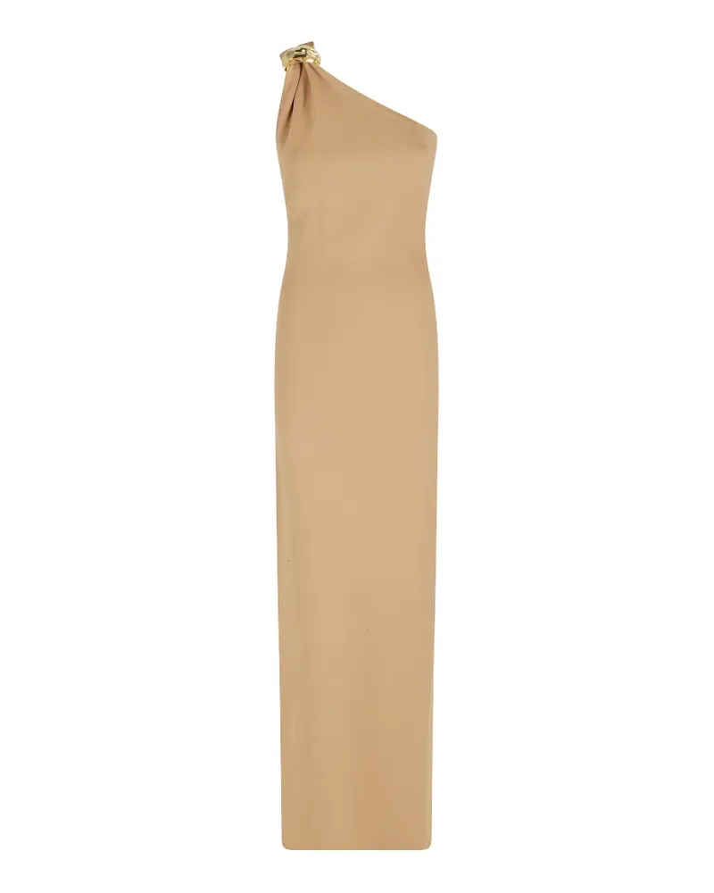 Elisabetta Franchi Milano one-shoulder hardware-detail dress - Nude Nude