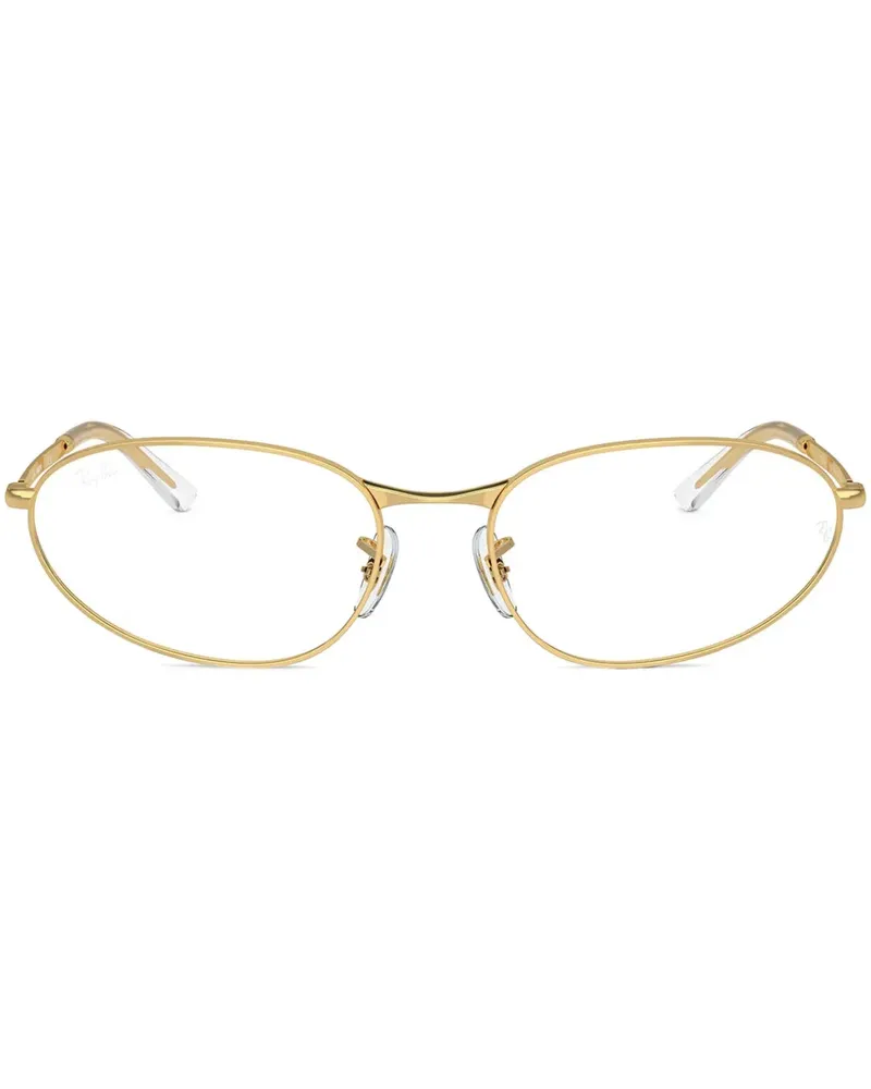 Ray Ban Brille mit ovalem Gestell - Gold Gold