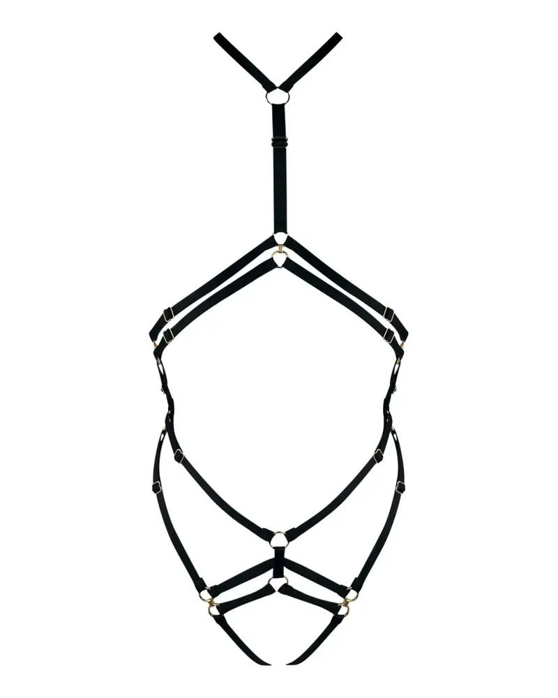 Bordelle Melusina Ring Harness Body - Schwarz Schwarz