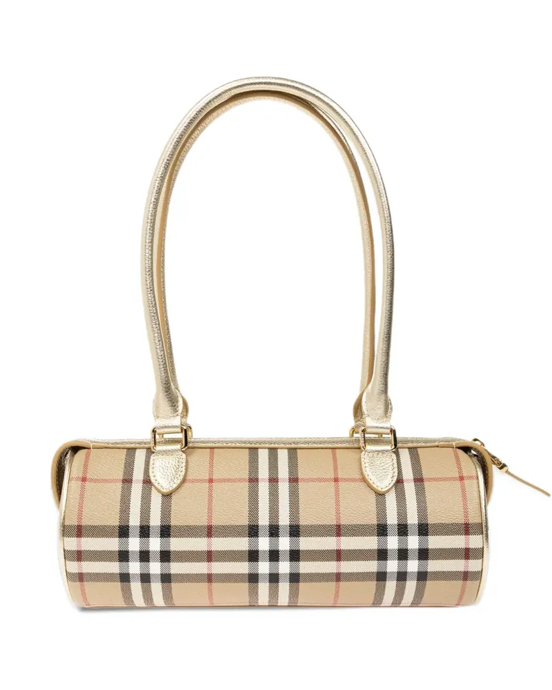 Burberry Check leather shoulder bag - Nude Nude