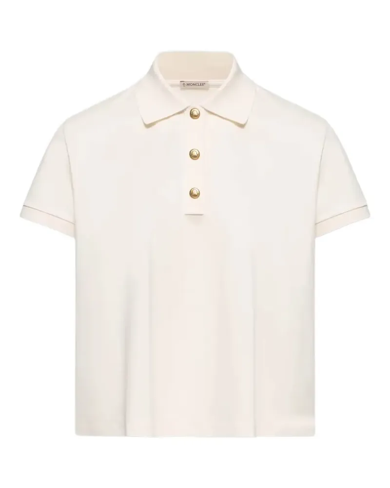 Moncler Poloshirt mit Logo-Patch - Nude Nude