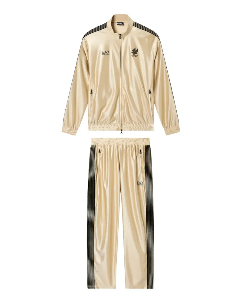 EA7 logo-detail tracksuit - Gold Gold