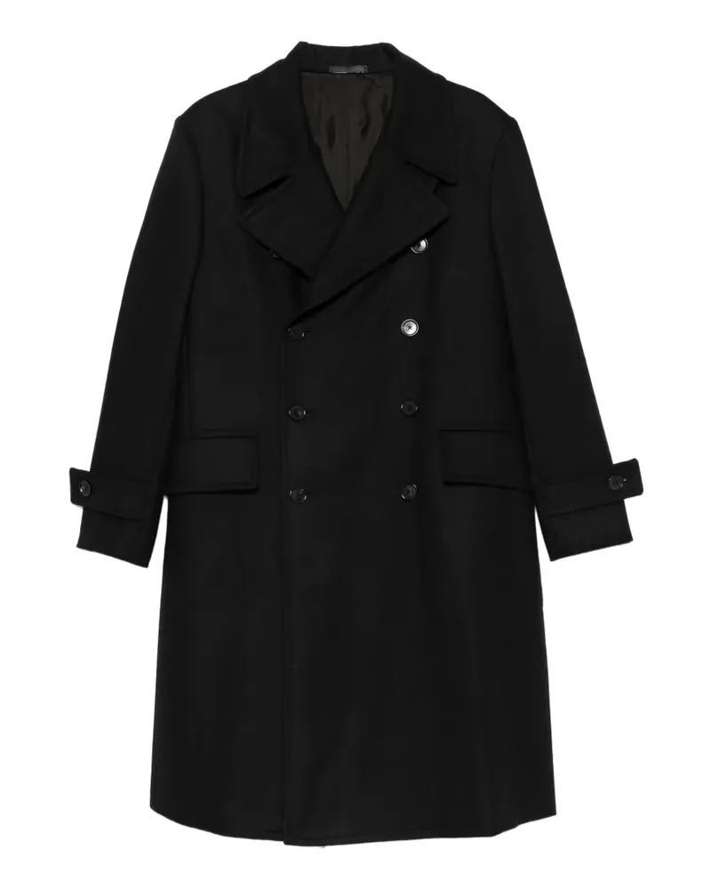 Caruso Corsaro double-breasted coat - Schwarz Schwarz