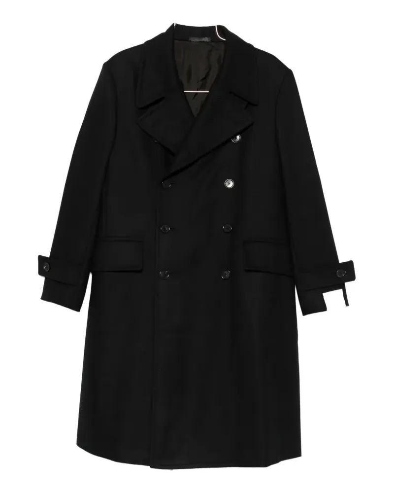 Caruso Corsaro double-breasted coat - Schwarz Schwarz
