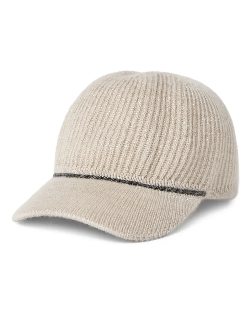 Brunello Cucinelli Gerippte Baseballkappe - Nude Nude