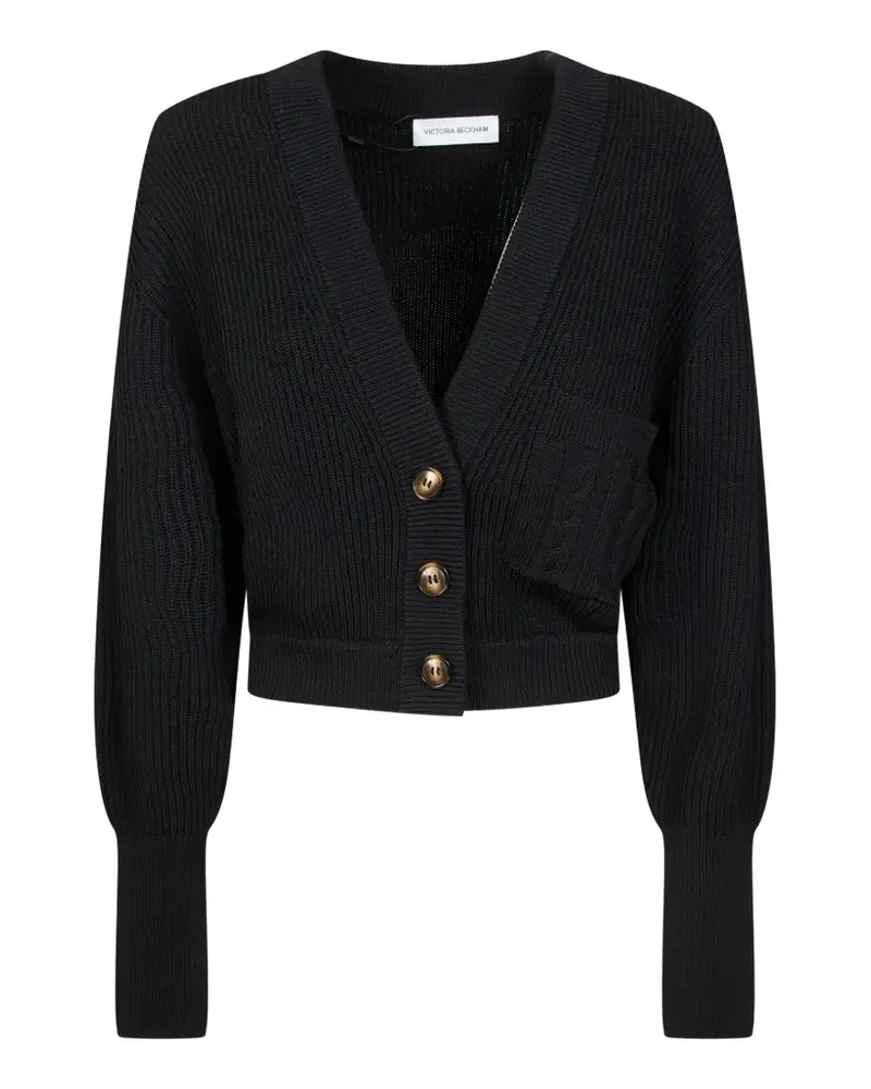 Victoria Beckham button cropped cardigan - Schwarz Schwarz
