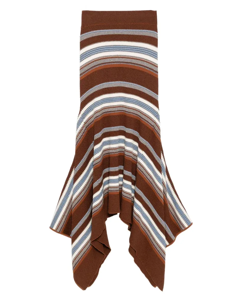 Monse Gestreifter Jacquard-Midirock - Braun Braun