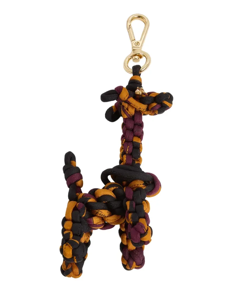 Emilio Pucci Seidengiraffenanhänger mit Labirinto-Print - Schwarz Schwarz