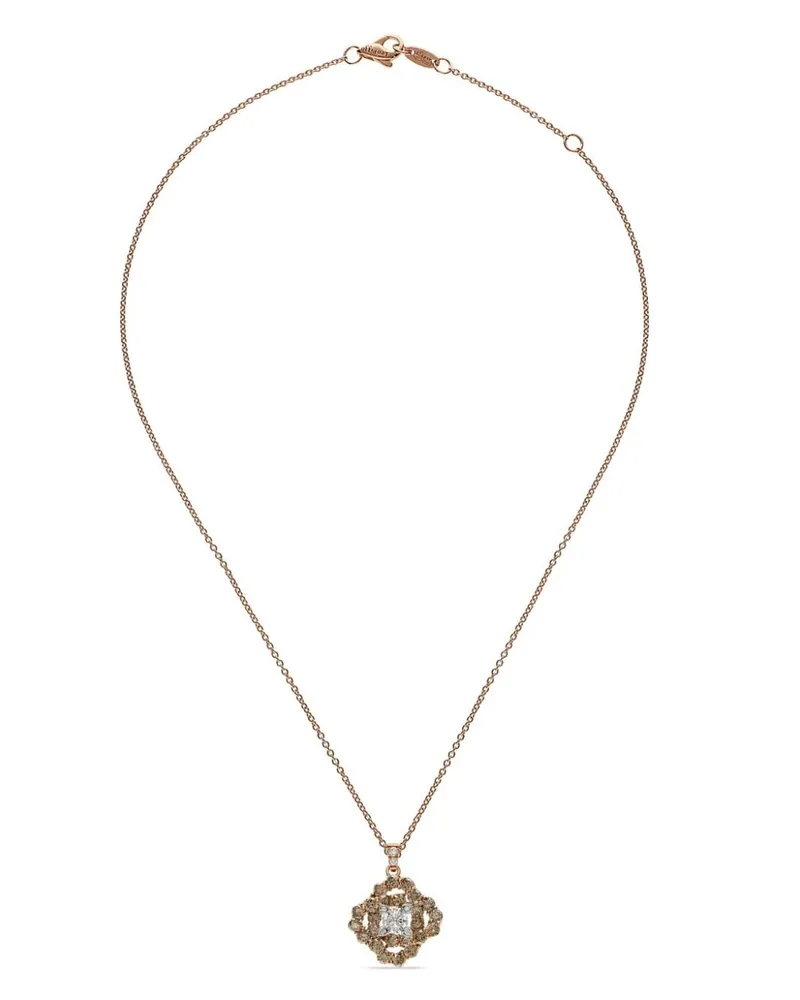 LEO PIZZO 18kt Rotgoldhalskette mit Diamanten Gold