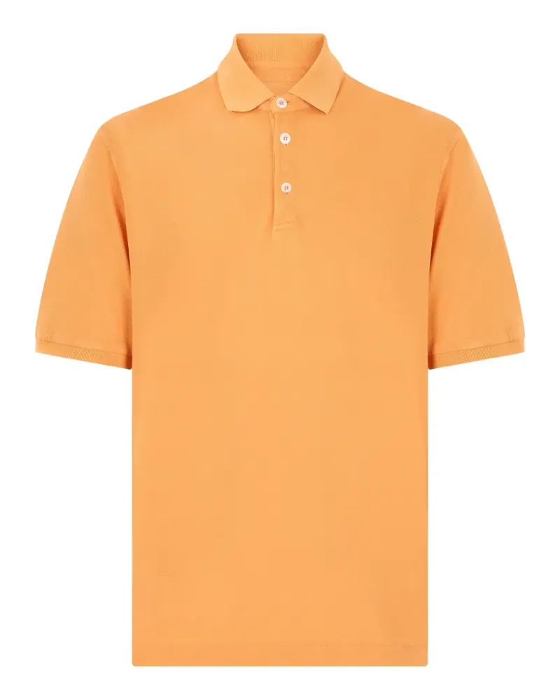 Fedeli short-sleeve polo shirt - Orange Orange