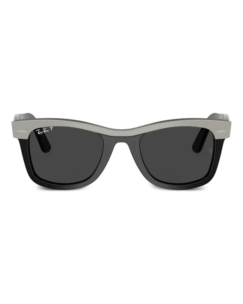 Ray Ban Eckige Wayfarer Street Sonnenbrille - Schwarz Schwarz