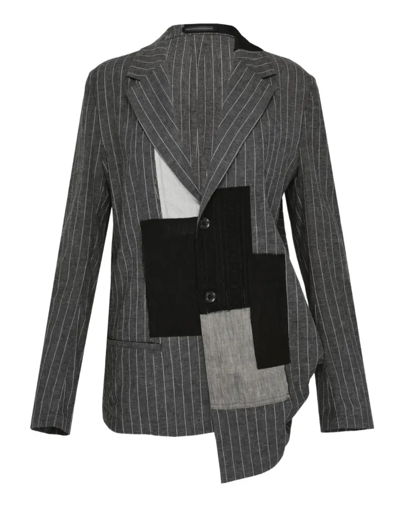 Yohji Yamamoto Blazer mit Nadelstreifen - Grau Grau
