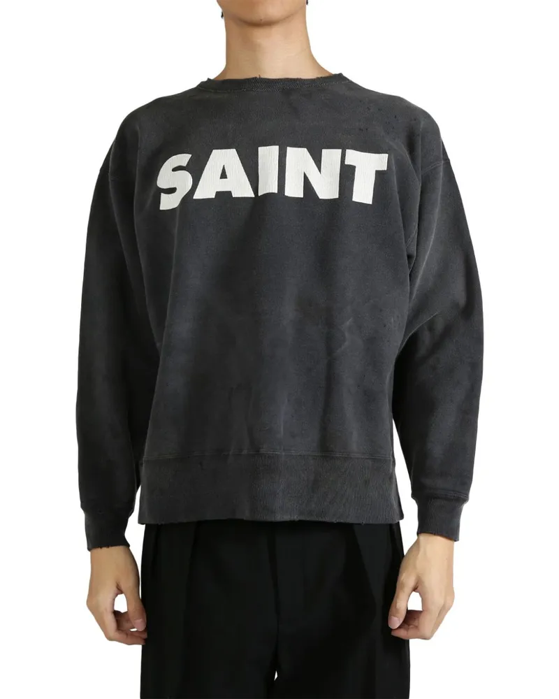 SAINT MXXXXXX logo-print sweatshirt - Grau Grau