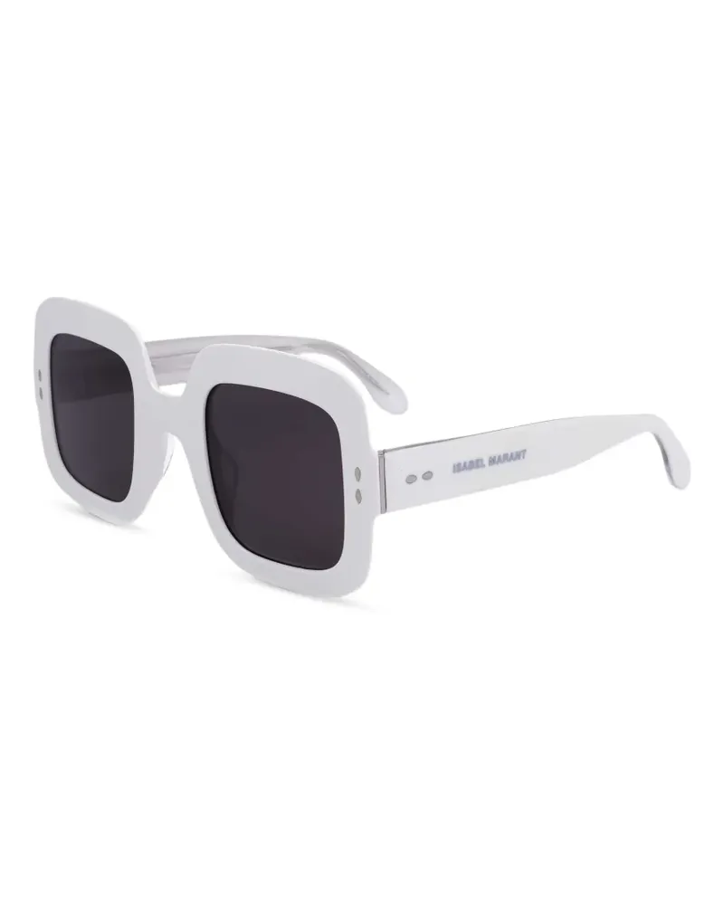 Isabel Marant Sonnenbrille mit eckigem Gestell - Weiß Weiß