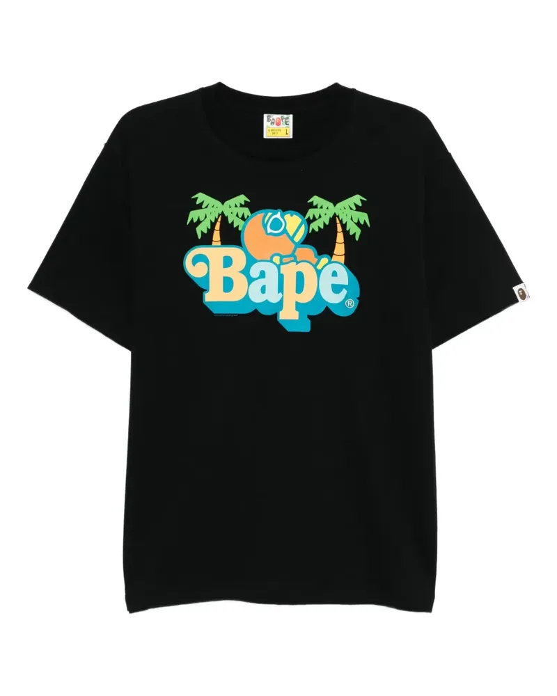 BAPE T-Shirt mit Print - Schwarz Schwarz