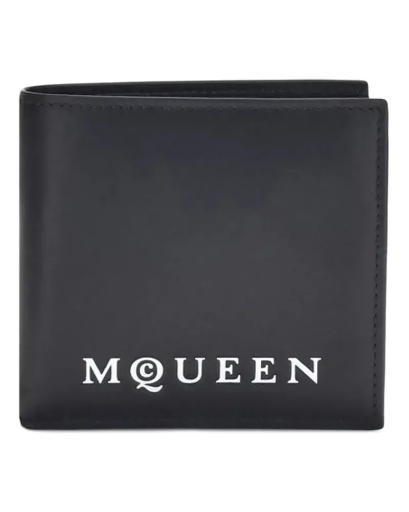 Alexander McQueen logo-print bifold wallet - Schwarz Schwarz
