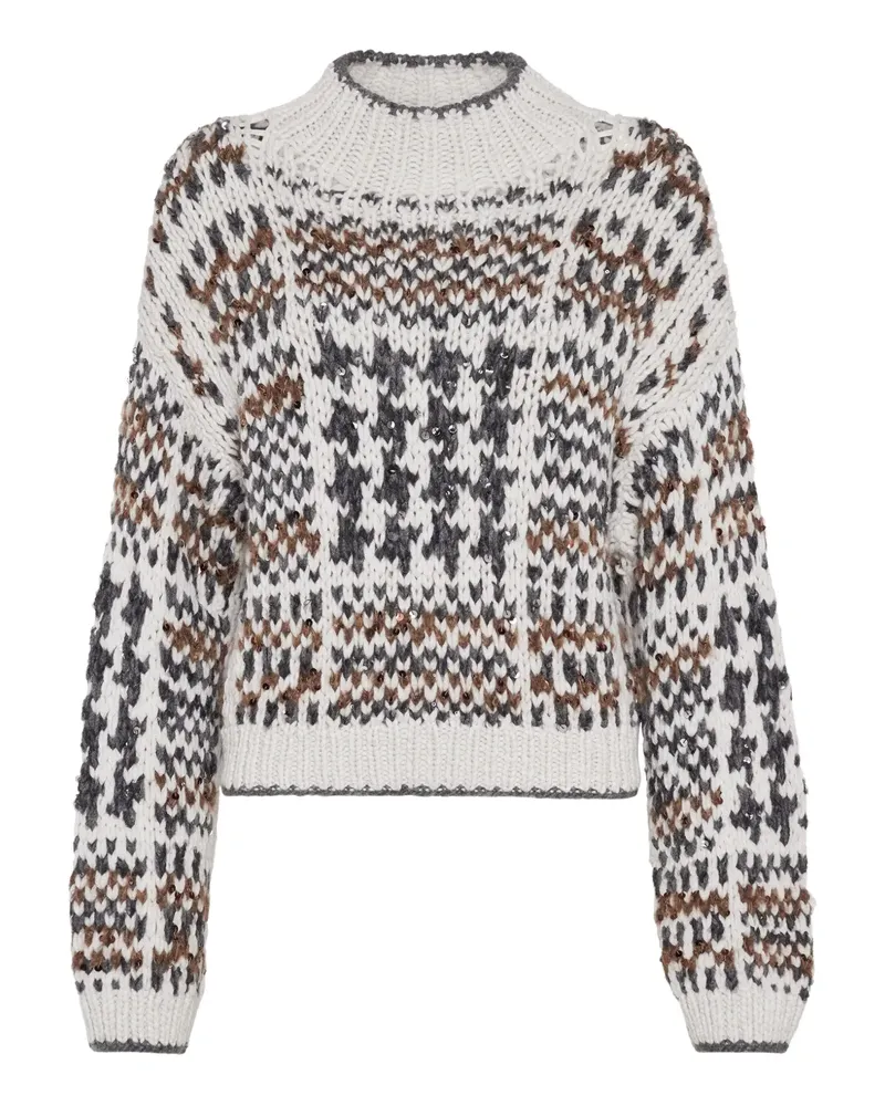 Brunello Cucinelli Pullover mit Pailletten - Nude Nude