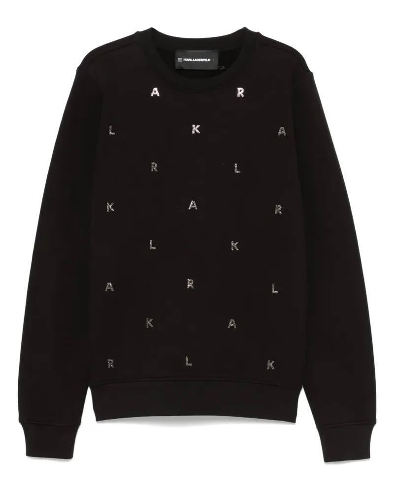 Karl Lagerfeld Sweatshirt mit Logo-Verzierung - Schwarz Schwarz