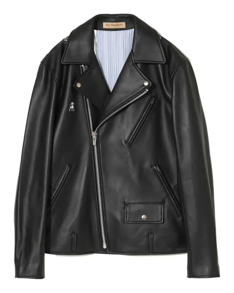 Undercover leather biker jacket - Schwarz Schwarz