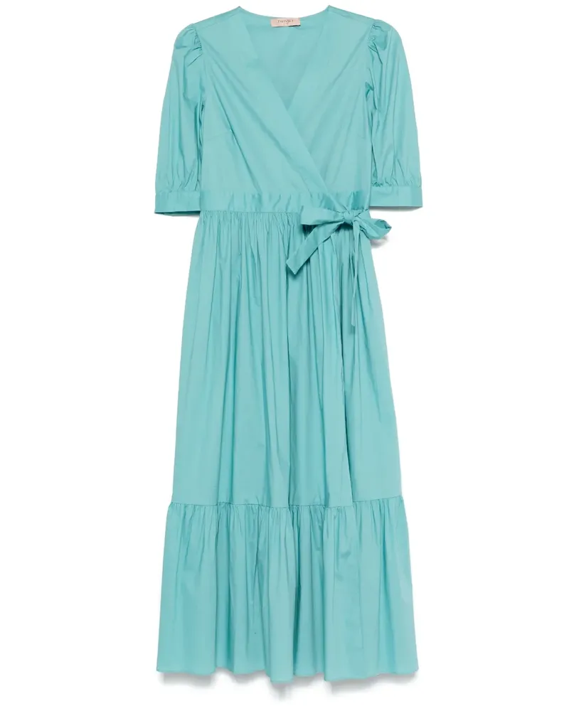 Twin-Set Gewickeltes Midikleid - Blau Blau