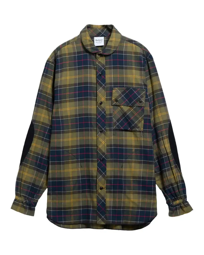 Barbour Hemd mit Schottenkaro und Ellenbogen-Patch - Gelb Gelb