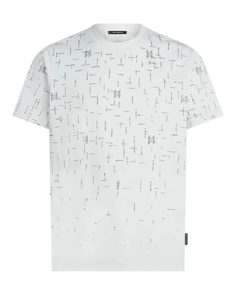 Karl Lagerfeld T-Shirt mit Strassverzierung - Weiß Weiß