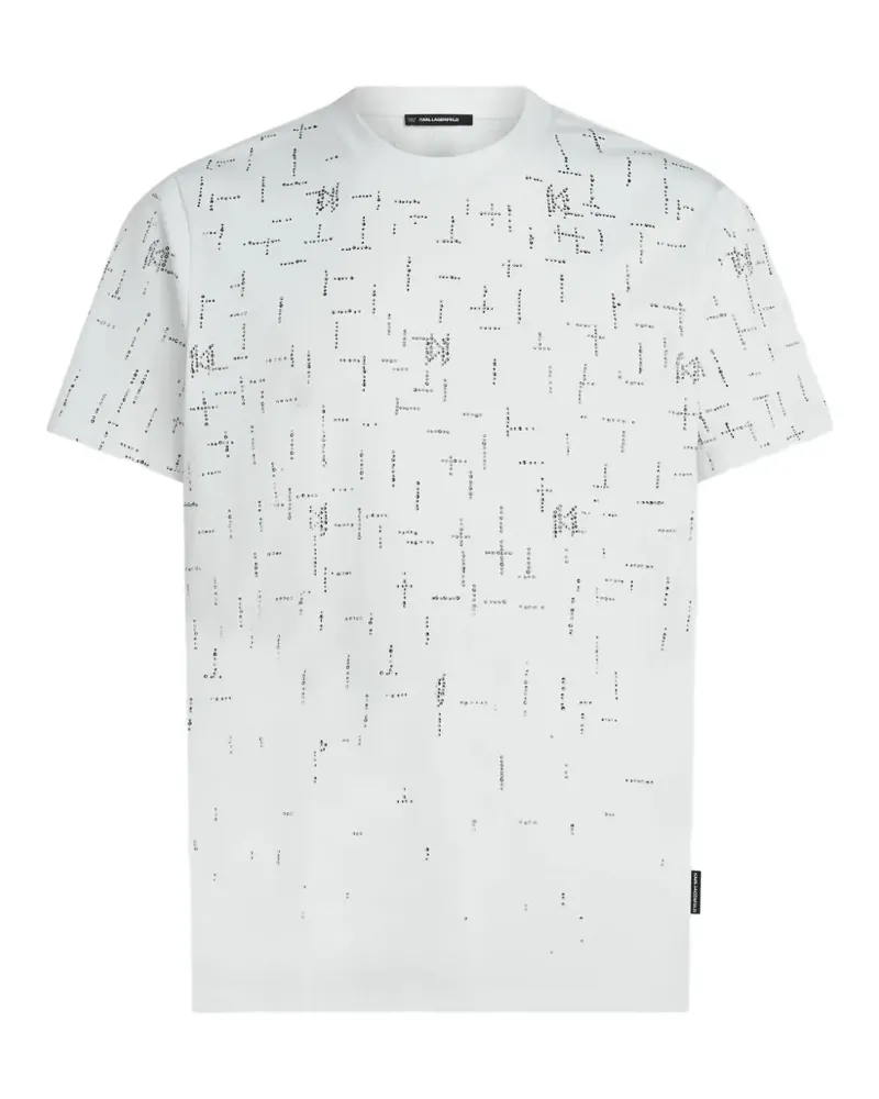 Karl Lagerfeld T-Shirt mit Strassverzierung - Weiß Weiß