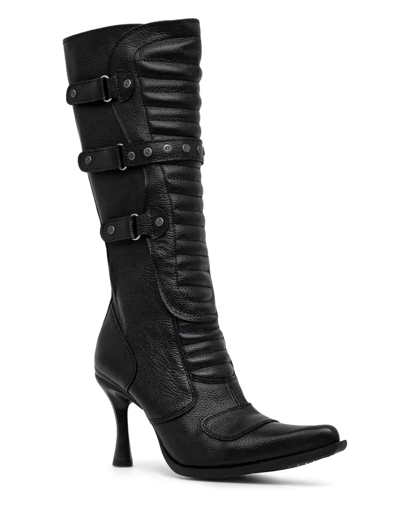 TWICEチェヨン着用【VETEMENTS】New Rock 90mm Rockstar ブーツ VETEMENTS x New Rock 90mm Rockstar Boots | Black | FARFETCH