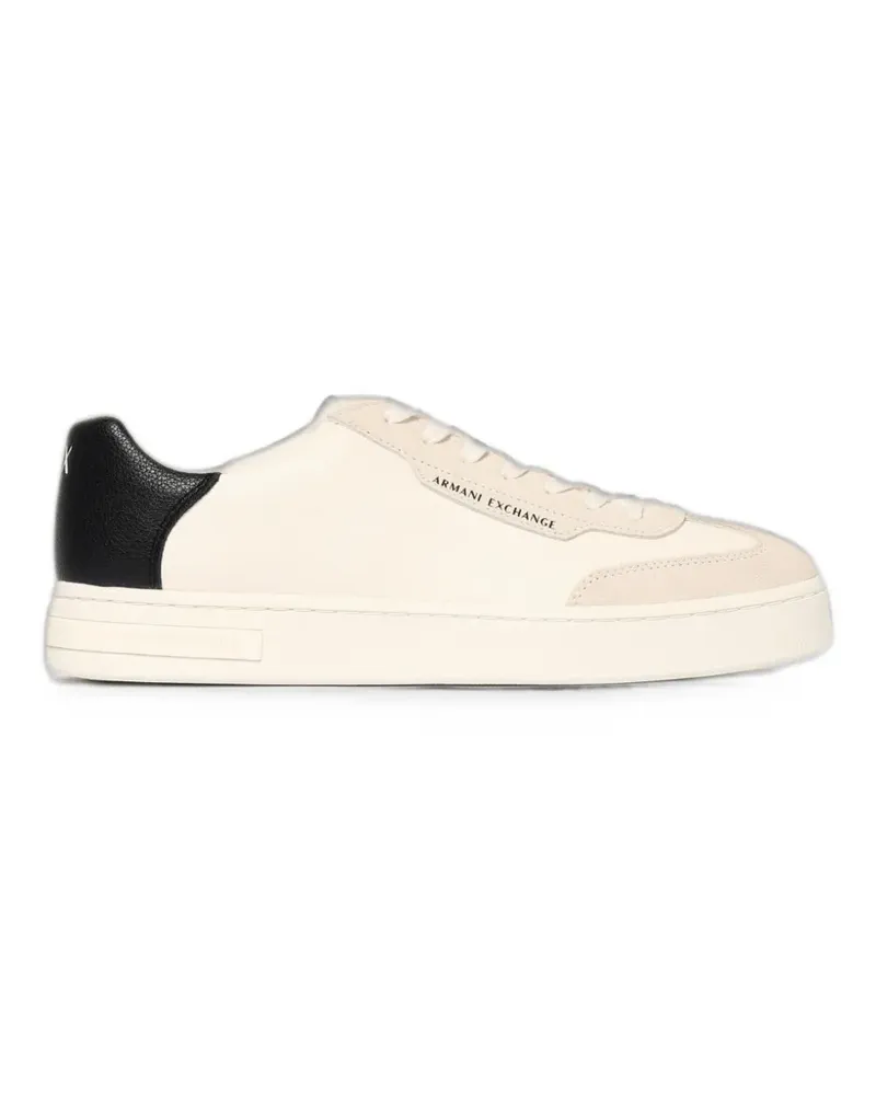 Emporio Armani logo-print panelled sneakers - Weiß Weiß
