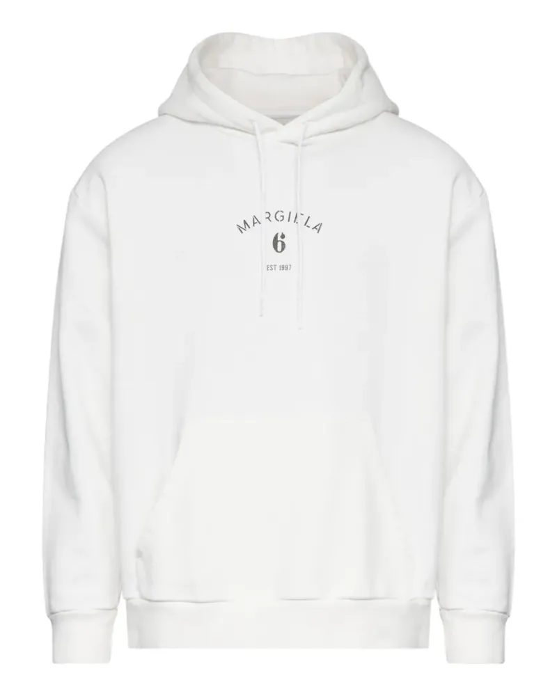 Maison Margiela Hoodie mit Print - Weiß Weiß