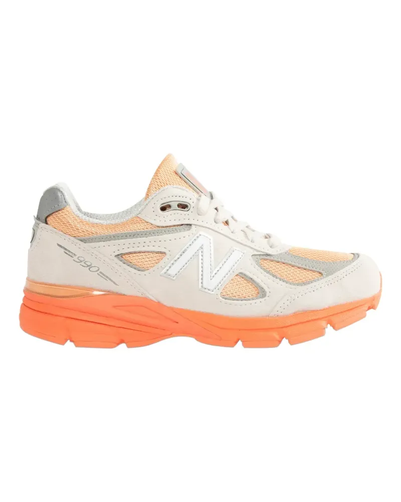 New Balance 990v4 Sneakers mit Mesh-Einsatz - Nude Nude