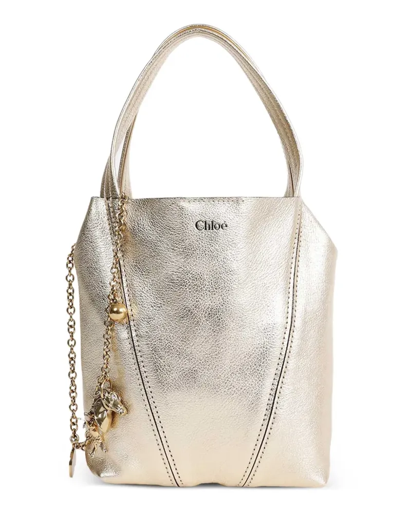 Chloé small Spin horse-charm tote bag - Gold Gold