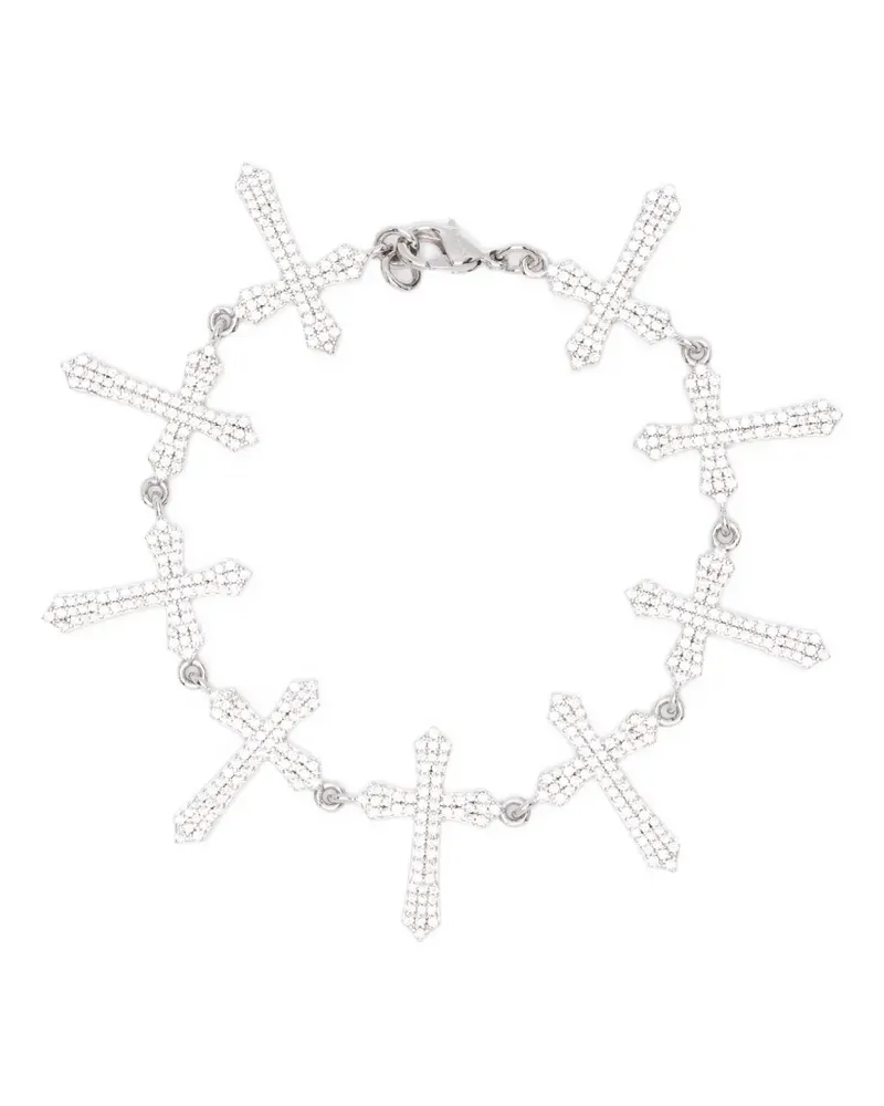 DARKAI Cross Tennis Armband - Silber Silber