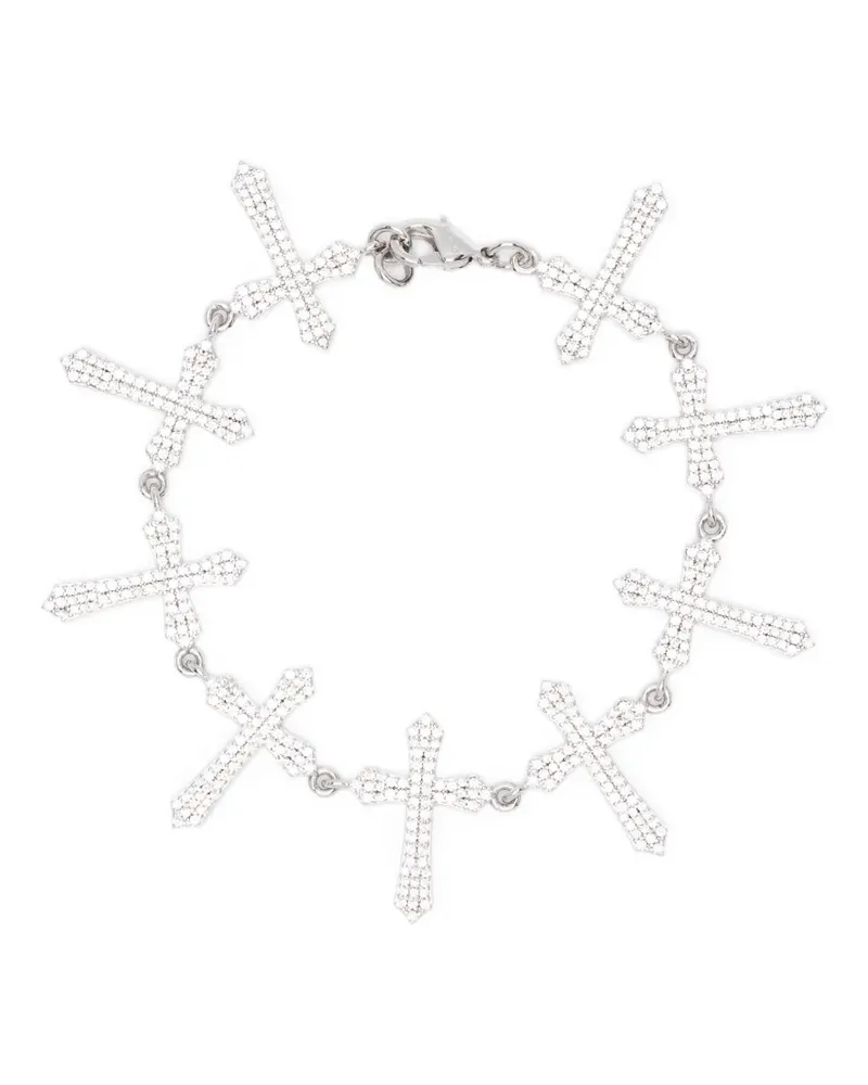 DARKAI Cross Tennis Armband - Silber Silber