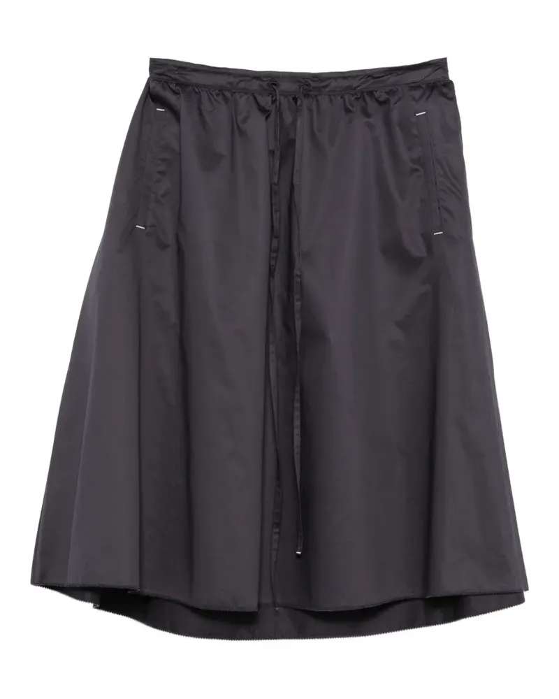 LOW CLASSIC drawstring cotton midi skirt - Blau Blau