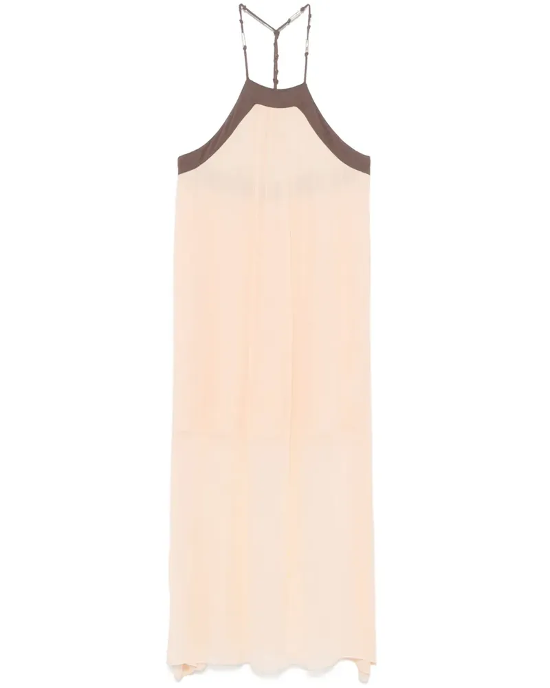 Patrizia Pepe Zweifarbiges Midikleid - Orange Orange