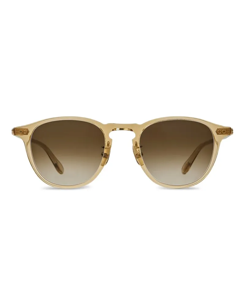 Garrett Leight Runde Hampton Sonnenbrille - Braun Braun