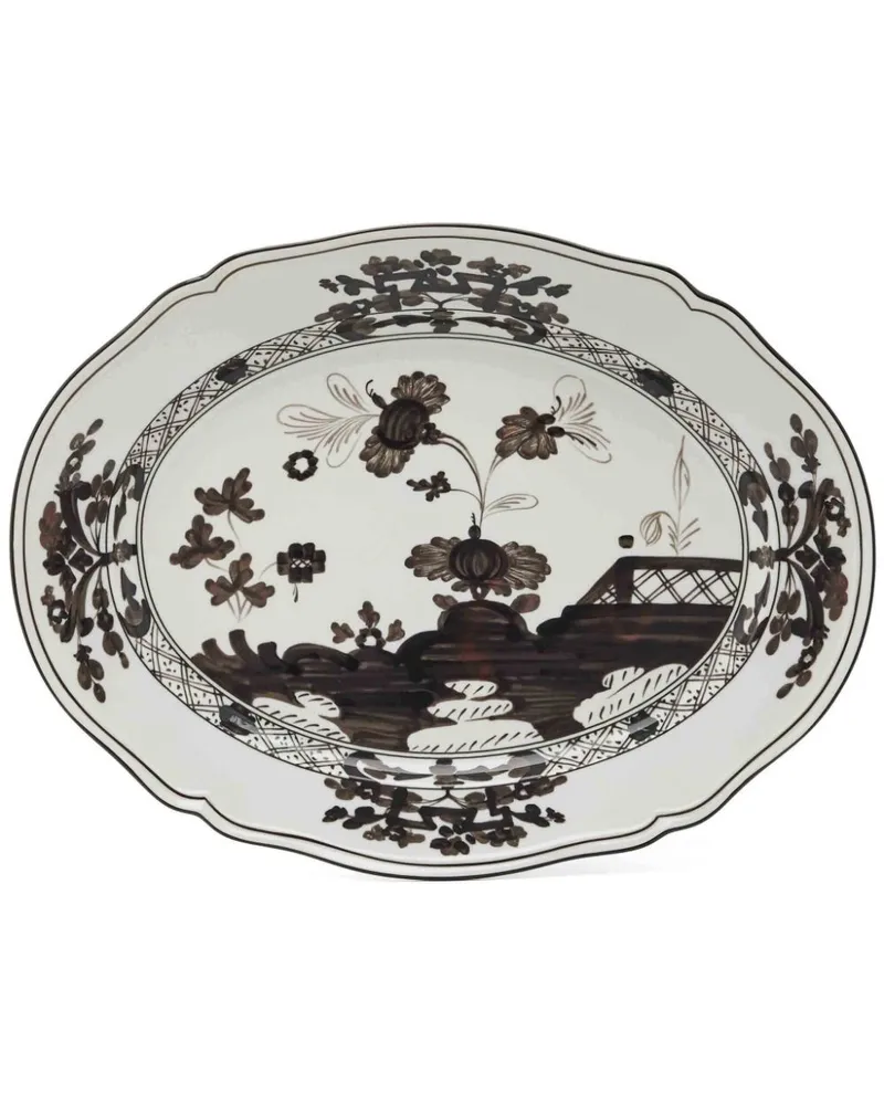 Ginori 1735 Oriente Italiano Porzellanteller (30cm Grau