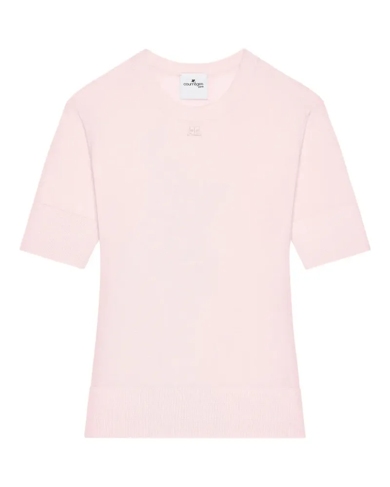 Courrèges T-Shirt aus Merino - Rosa Rosa