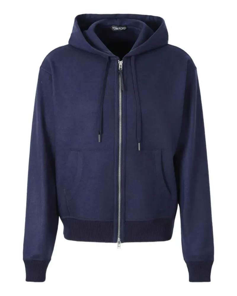 Tom Ford zip-up cashmere hoodie - Blau Blau