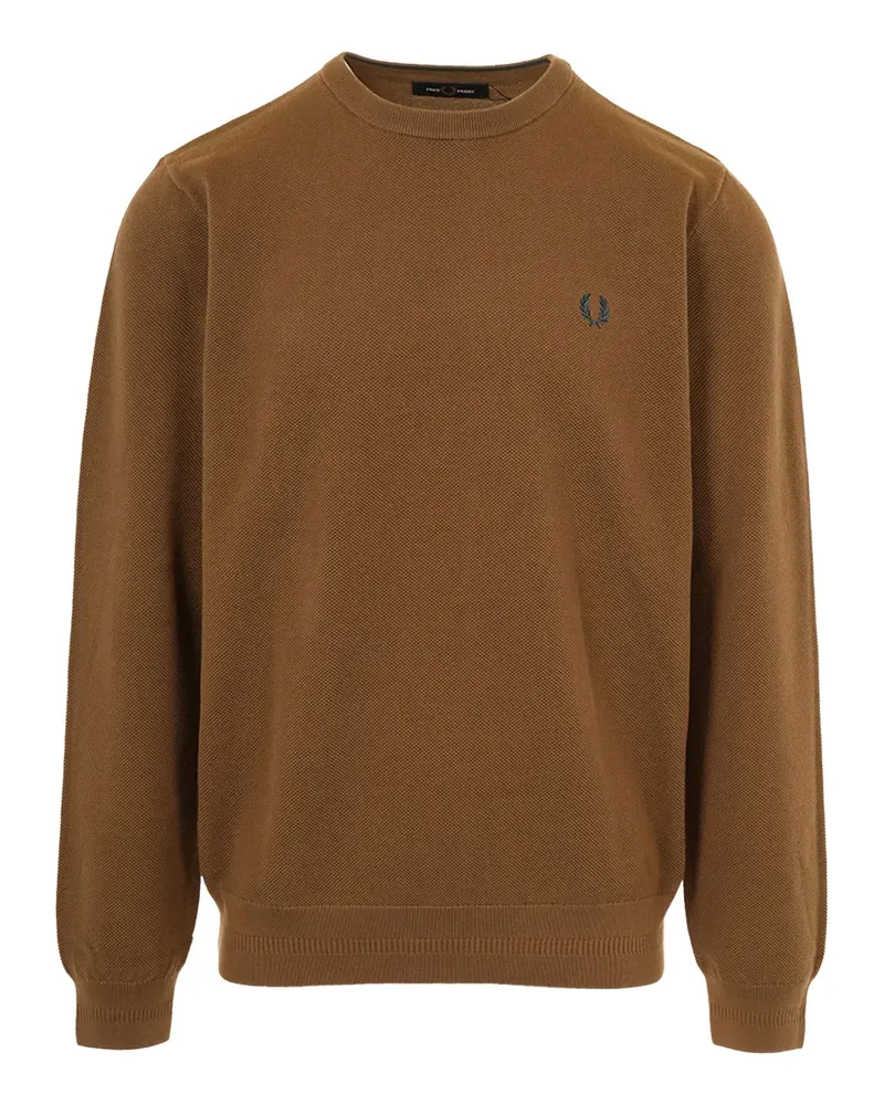 Fred Perry Pullover mit strukturiertem Logo - Braun Braun