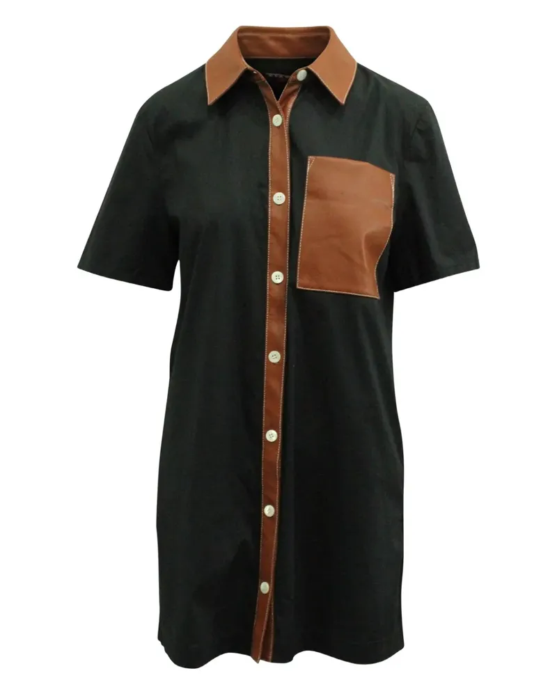 STAUD short sleeve dress - Schwarz Schwarz