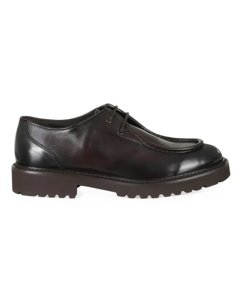 Doucal´s chunky-sole calf leather Derby shoes - Braun Braun